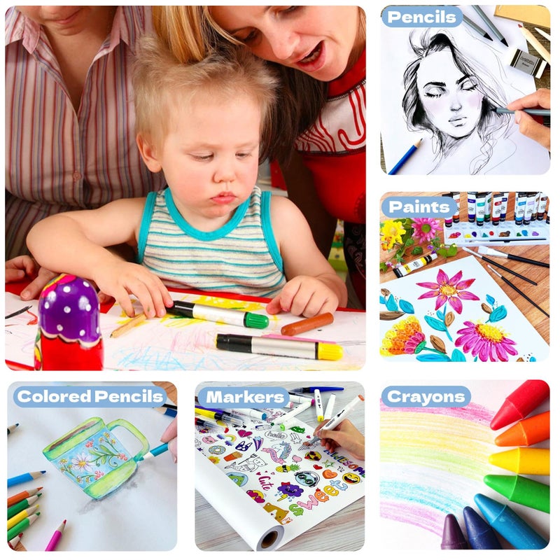 ArtSkills Easel Paper, Roll of Paper for Kids Art, Painting and Drawing, 50 ft, 1-Pack - Image 3